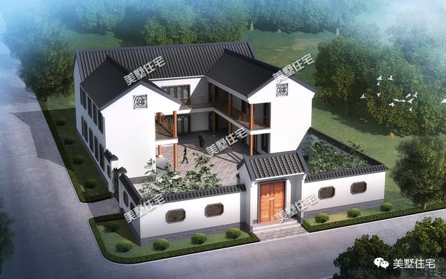 30款中式風格別墅效果圖，一二三層都有，像世外桃源一樣漂亮