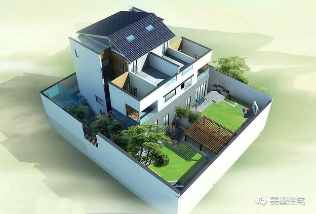30款中式風格別墅效果圖，一二三層都有，像世外桃源一樣漂亮