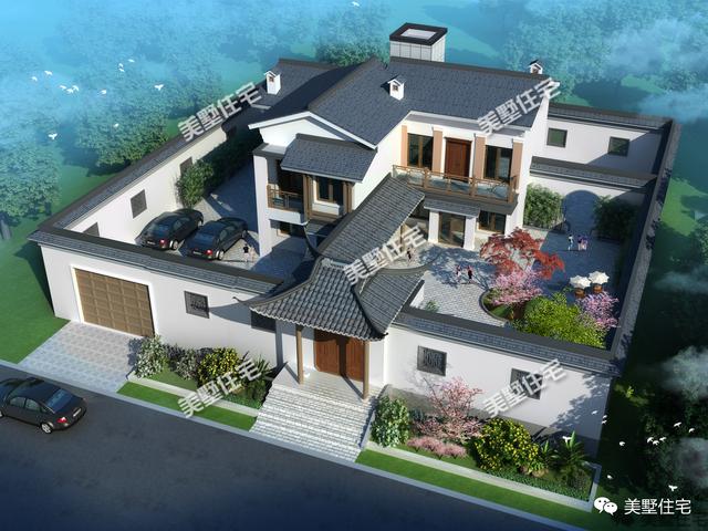 30款中式風格別墅效果圖，一二三層都有，像世外桃源一樣漂亮