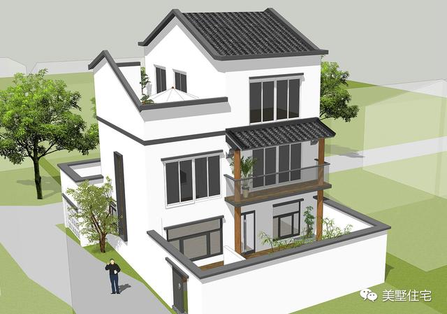 30款中式風格別墅效果圖，一二三層都有，像世外桃源一樣漂亮