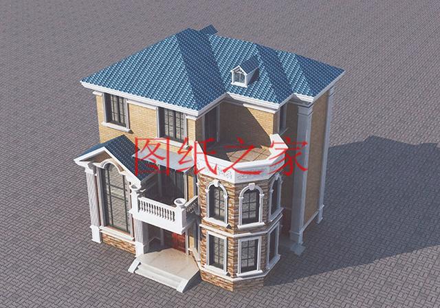 12x10米歐式三層別墅，生活和娛樂(lè)兼顧，非常簡(jiǎn)潔實(shí)用！