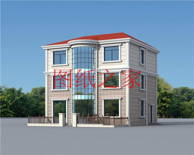 12x10米歐式三層別墅，生活和娛樂(lè)兼顧，非常簡(jiǎn)潔實(shí)用！