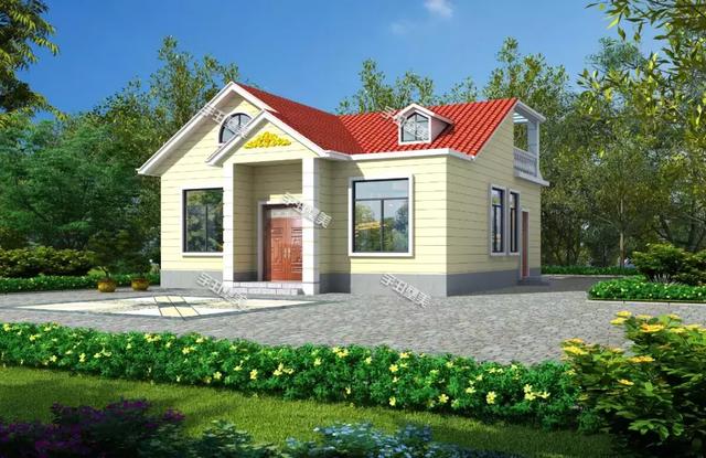 性價比超高的一層半小別墅設(shè)計(jì)圖，17萬就能建好，5間臥室大露臺