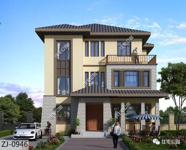 家有120平宅基地，可以修建這棟古典風(fēng)情別墅，和人人不雷同！