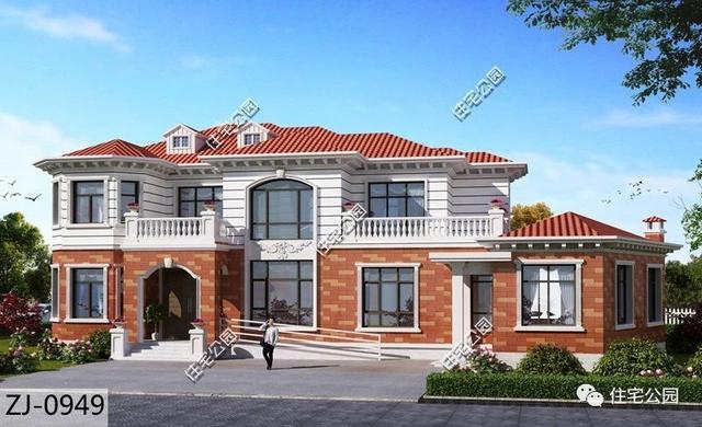 歐式兩層農(nóng)村別墅設(shè)計圖，11×12米還帶挑空客廳、半獨(dú)立式廚房，縱享美好生活