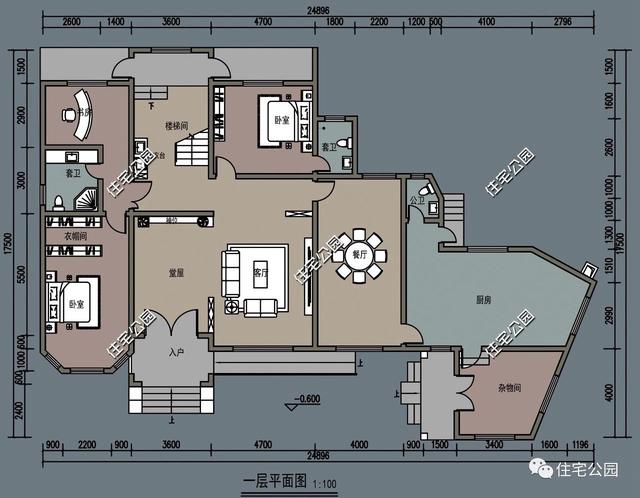 歐式兩層農(nóng)村別墅設(shè)計圖，11×12米還帶挑空客廳、半獨(dú)立式廚房，縱享美好生活