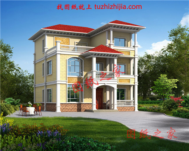 農村自建小別墅三層設計圖，造價只要30多萬，經濟又實用！