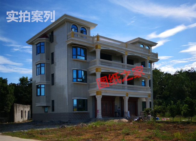 農(nóng)村四層雙拼別墅房屋設(shè)計(jì)圖，造型現(xiàn)代、大氣