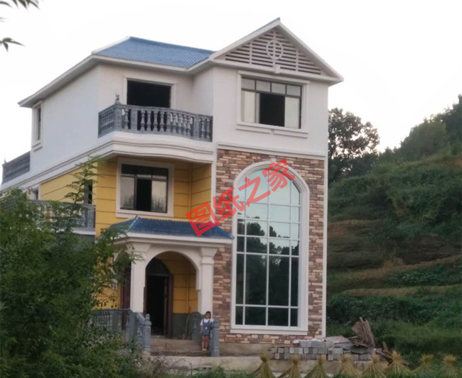 歐式三層樓中樓別墅設(shè)計圖紙帶車庫（含外觀效果圖）