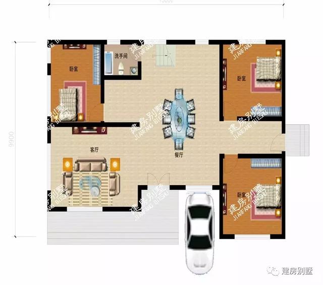 2套兩層農(nóng)村自建房設(shè)計，面寬15.8米都帶車庫，第二棟屋頂設(shè)計非常特別