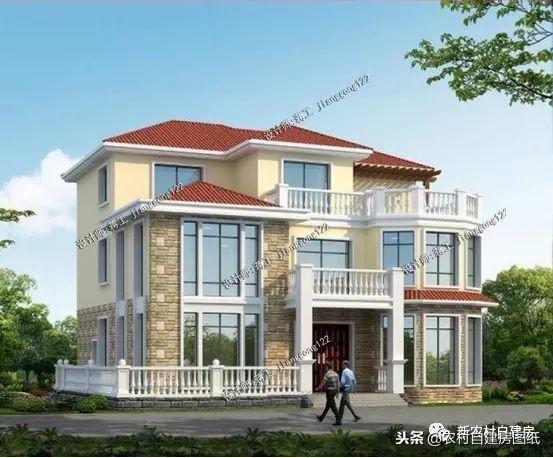 這5套實(shí)用型三層自建房設(shè)計(jì)，土豪有的你全有，不比那些百萬豪宅差