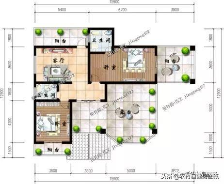 這5套實(shí)用型三層自建房設(shè)計(jì)，土豪有的你全有，不比那些百萬豪宅差