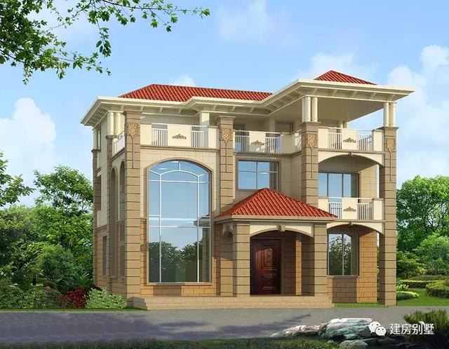 這兩套歐式三層別墅設(shè)計(jì)圖，框架結(jié)構(gòu)造價(jià)35-40萬(wàn)，農(nóng)村建房的最佳選擇