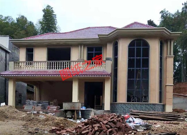 普通農(nóng)村二層房子設(shè)計(jì)圖 ，復(fù)式結(jié)構(gòu)，帶車(chē)庫(kù)