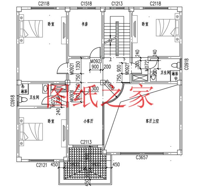 160平米三層別墅，14X13米戶型方正實用，農(nóng)村自建房的首選！
