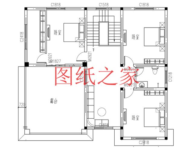 160平米三層別墅，14X13米戶型方正實用，農(nóng)村自建房的首選！