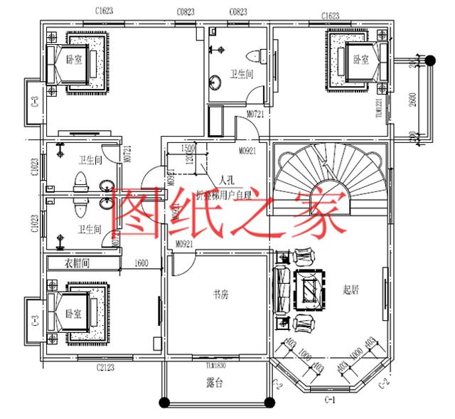 160平米三層別墅，14X13米戶型方正實用，農(nóng)村自建房的首選！