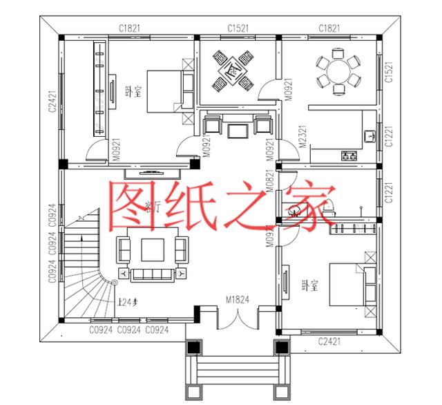 160平米三層別墅，14X13米戶型方正實用，農(nóng)村自建房的首選！