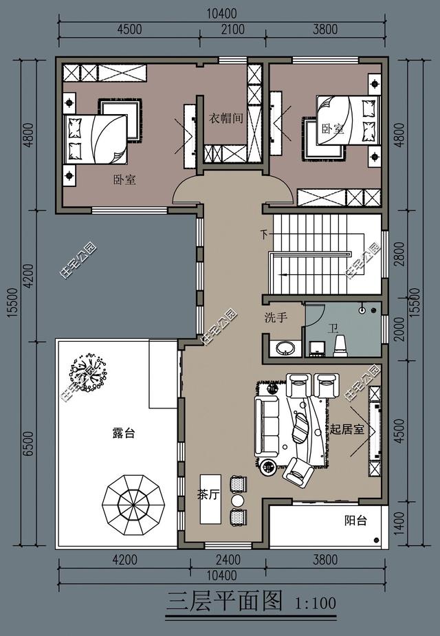 面寬11米的三層徽派別墅，現(xiàn)代露臺(tái)和傳統(tǒng)馬頭墻詮釋新農(nóng)村小院
