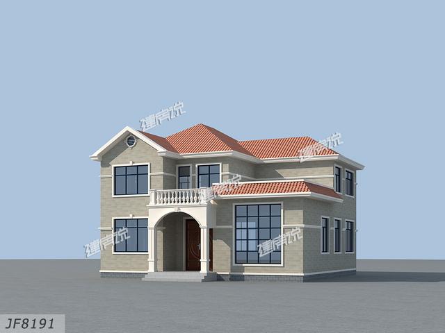 簡歐風(fēng)格二層雙拼別墅設(shè)計方案，功能齊全造價低，風(fēng)景先生都說好