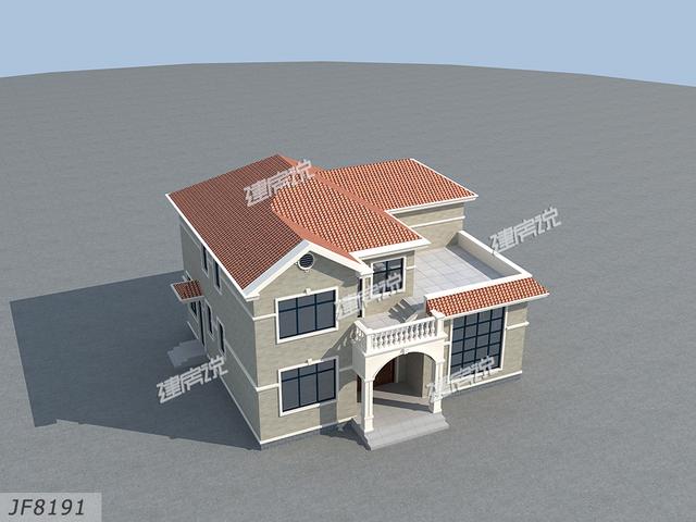 簡歐風(fēng)格二層雙拼別墅設(shè)計方案，功能齊全造價低，風(fēng)景先生都說好