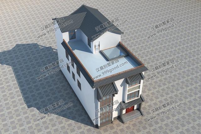 兩面鄰居開間只有8.8米，怎么建房？看看這套花50萬建成的中式別墅！