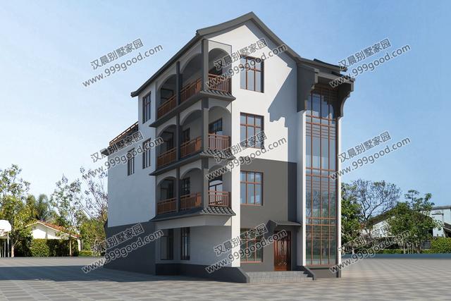 兩面鄰居開間只有8.8米，怎么建房？看看這套花50萬建成的中式別墅！