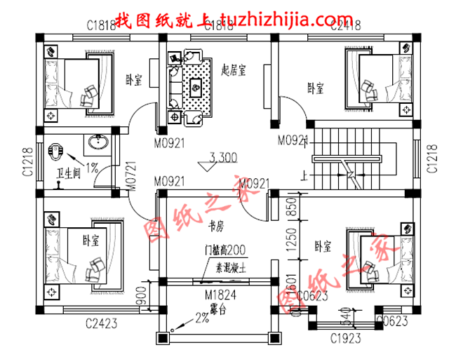 農(nóng)村100平米自建房圖紙設計，小宅基地也能建成大氣實用的別墅！