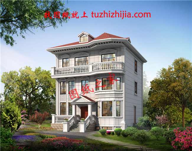 農(nóng)村40萬(wàn)左右房子圖片外觀效果圖，帶地下室，外觀時(shí)尚大氣