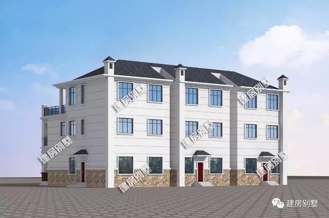 農(nóng)村自建三層三拼別墅設計，25×14.5米，建成后全村人都羨慕！