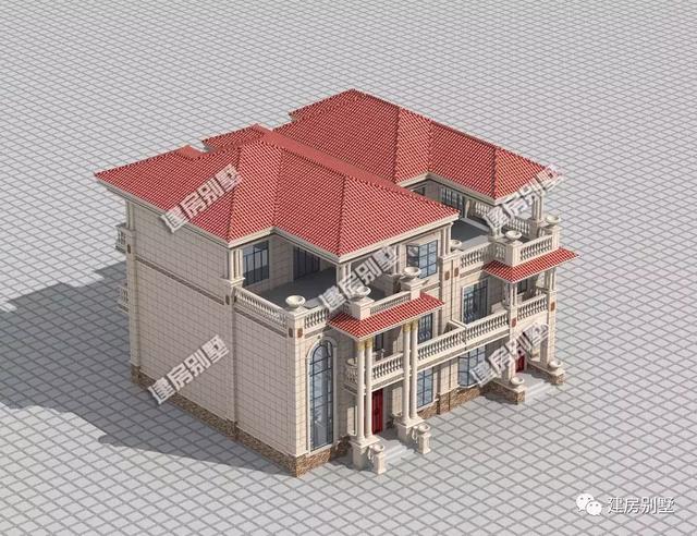 在老家修建一棟三層雙拼別墅設(shè)計(jì)，19.4×17.1米寬敞又大氣，何必眷戀北上廣