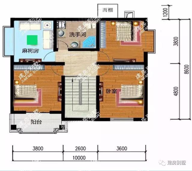 3套兩層別墅設(shè)計圖，開間10米造價非常低，20來萬就能建起來