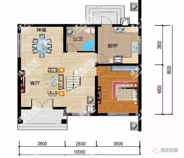 3套兩層別墅設(shè)計圖，開間10米造價非常低，20來萬就能建起來