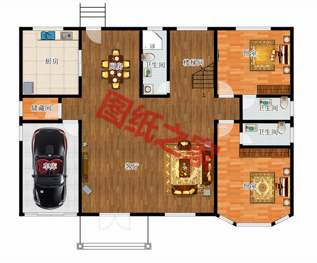 簡(jiǎn)單大氣的農(nóng)村房子設(shè)計(jì)圖，非常漂亮的二層別墅