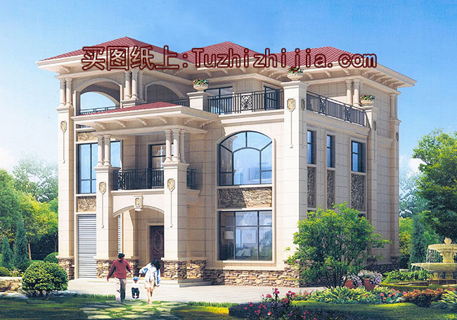 農村50萬三層別墅款式自建房圖，建成村里人都羨慕壞了！