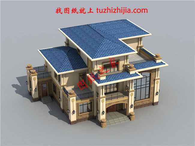 農村50萬三層別墅款式自建房圖，建成村里人都羨慕壞了！