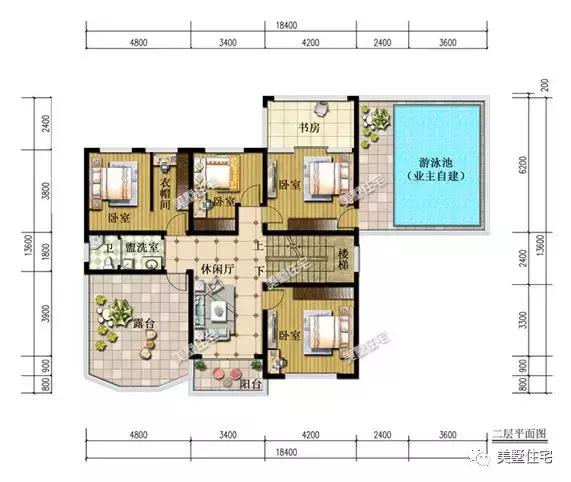 3帶車庫的農村二層別墅設計圖，外觀精美，建一棟面子十足