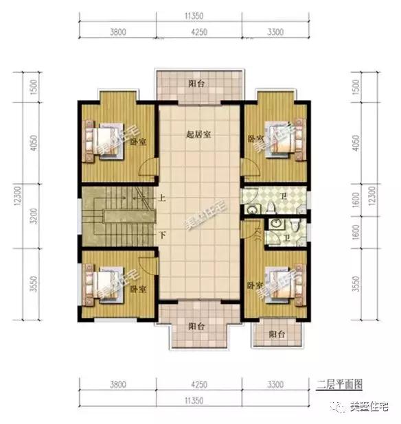 6款農(nóng)村三層自建別墅戶型圖，開間11米款款實用，第3還帶商鋪