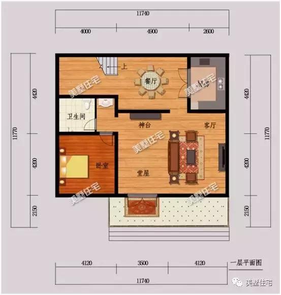6款農(nóng)村三層自建別墅戶型圖，開間11米款款實用，第3還帶商鋪