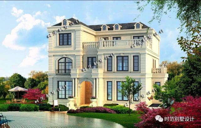 三層復(fù)式別墅設(shè)計圖，14x14米8室4廳8衛(wèi)，適合四世同堂大家庭居住