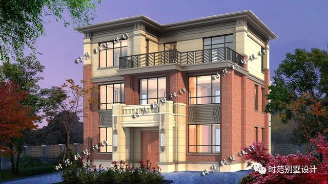 三層新中式別墅設(shè)計圖，占地156平面寬12米，毛坯造價45萬，返鄉(xiāng)建房非它莫屬
