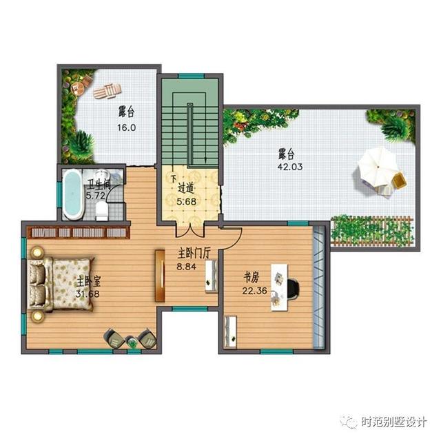 新中式三層復(fù)式別墅設(shè)計(jì)方案，16x12米帶車(chē)庫(kù)多露臺(tái)，美觀大氣適合自建