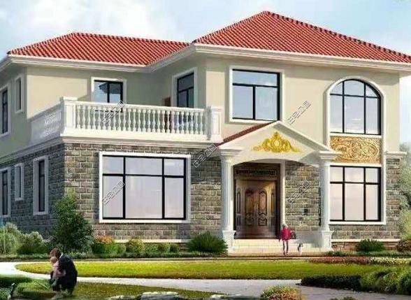 陜西農村自建2層別墅，造價30萬，坡屋頂建成這樣，真不怕漏雨嗎