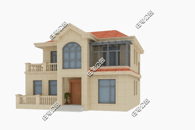 二層歐式農(nóng)村別墅設(shè)計(jì)圖紙，二層設(shè)有陽光房，毛坯30萬你會(huì)建嗎？