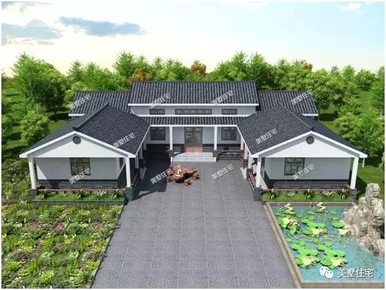 中式合院一層別墅設(shè)計(jì)圖，有家有院有品位，傳承百年
