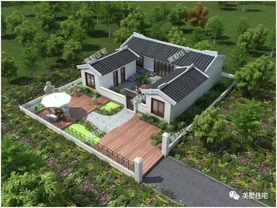 中式合院一層別墅設(shè)計(jì)圖，有家有院有品位，傳承百年