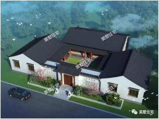 中式合院一層別墅設(shè)計(jì)圖，有家有院有品位，傳承百年