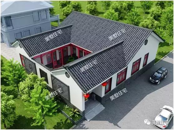 中式合院一層別墅設(shè)計(jì)圖，有家有院有品位，傳承百年