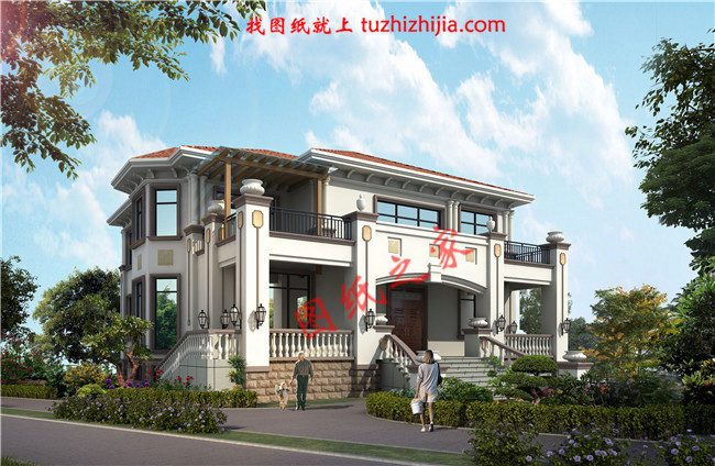 農(nóng)村40萬左右房子圖片及設(shè)計圖,非常簡單大氣的二層別墅！