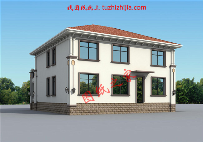 農(nóng)村40萬左右房子圖片及設(shè)計圖,非常簡單大氣的二層別墅！